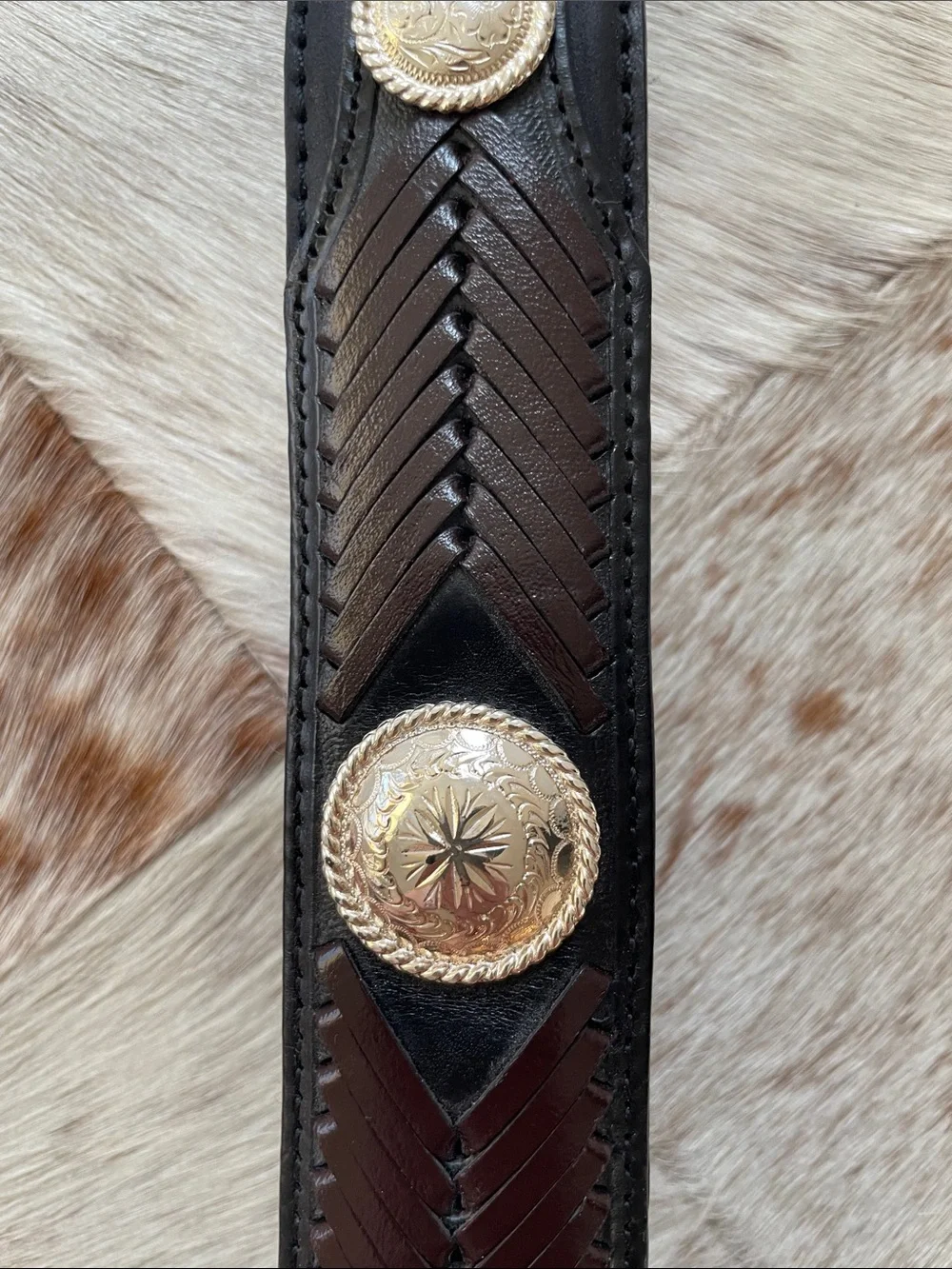 Tony Lama “The Duke” Center Applique Western Belt. Style 7233L size 38